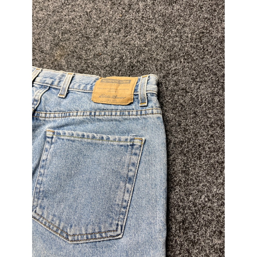 Eddie Bauer Loose Fit Jeans Mens 33x30 Light Wash Denim High Rise Straight Leg - Picture 4 of 7